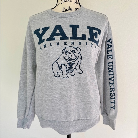 YALE University Auth.Sweatshirt Bulldog Football Collegiate Sz XS Oversized Fan - Picture 12 of 14